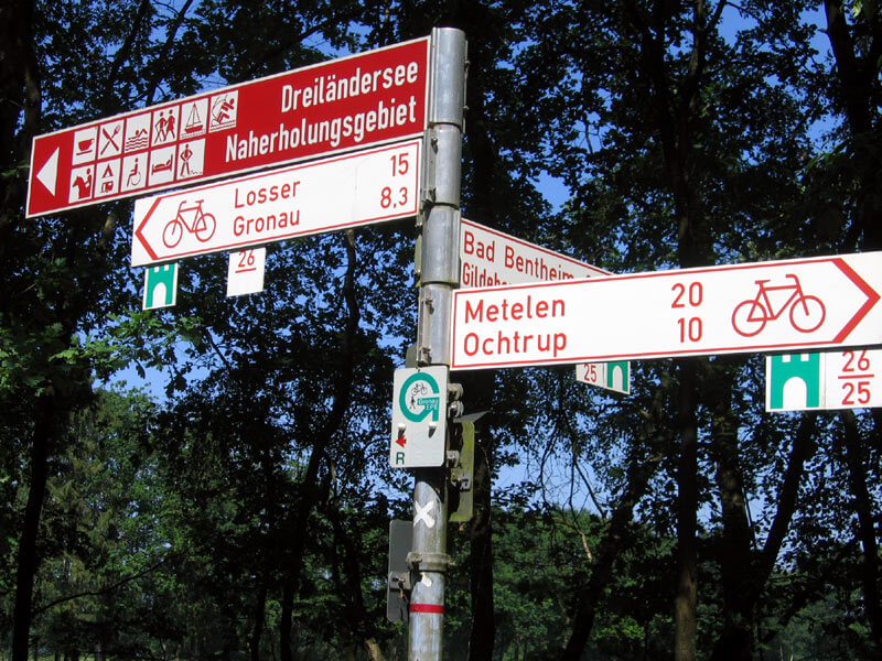 Radwegbeschilderung NRW